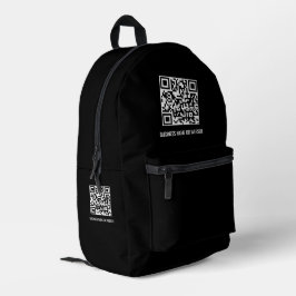 QR-Code Moderne Minimalistische Unternehmensförder Bedruckter Rucksack