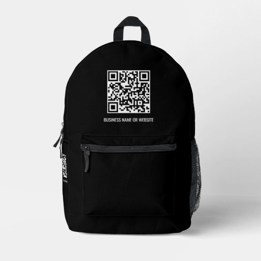 QR-Code Moderne Minimalistische Unternehmensförder Bedruckter Rucksack (Vorderseite)