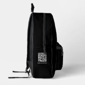 QR-Code Moderne Minimalistische Unternehmensförder Bedruckter Rucksack (Links)