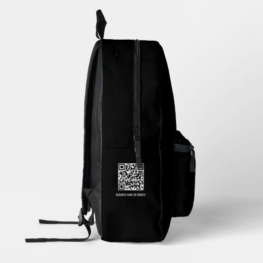 QR-Code Moderne Minimalistische Unternehmensförder Bedruckter Rucksack (Links)