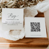 QR Code Moderne Online-Hochzeitkarten für RSVP Quadratische Visitenkarte