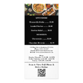 QR-Code Moderne Restaurant-Menü-Ständerkarte Werbekarte (Hinten)
