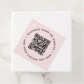 QR-Code | Moderne, rosafarbene Geschäftswelt Geschenkanhänger (Beispiel)