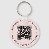 QR-Code | Moderne, rosafarbene Geschäftswelt Schlüsselanhänger (Rückseite)