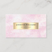 QR Code Moderne Rose Gold Glitzer Pink Girl Visitenkarte (Vorderseite)