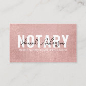 QR-Code | Moderne Rose Gold Mobile Notar Visitenkarte (Vorderseite)