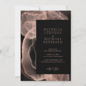 QR-Code Moderne Rose Gold Schwarz Einladung (Vorderseite)