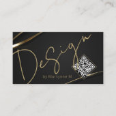 QR Code Moderne schicke Design Business Card Visitenkarte (Vorderseite)