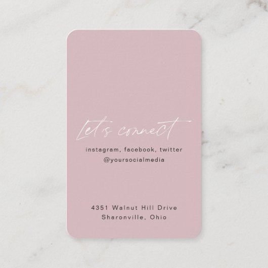 QR-Code Moderne schicke Nägel vertikal Visitenkarte (Rückseite)