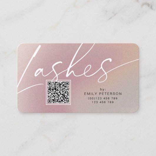 QR-Code moderne schicke, stilvolle lasche Visitenk Visitenkarte (Vorderseite)