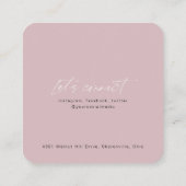 QR-Code moderne schicke, stilvolle Nägel Quadratische Visitenkarte (Rückseite)