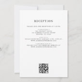 QR-Code Moderne Schwarz/Weiß-Minimal-Hochzeit Einladung (Rückseite)