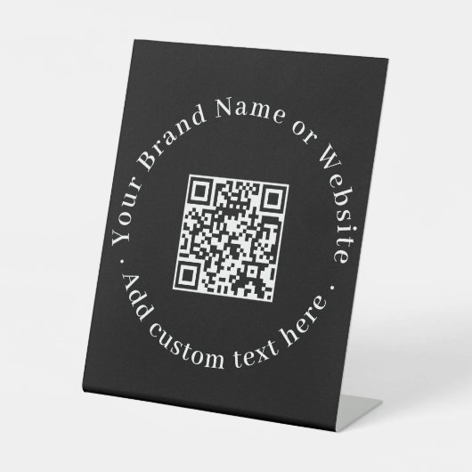 QR-Code | Moderne, stilvolle Business-Website Sockelschild (Vorderseite)