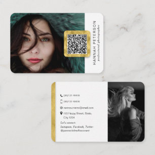 QR-Code Moderne, stilvolle Foto für die Goldbindu Visitenkarte