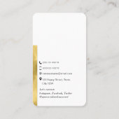 QR-Code Moderne, stilvolle Goldvernetzung Visitenkarte (Rückseite)