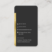 QR-Code Moderne, stilvolle Vernetzung mit Gold-Sca Visitenkarte (Rückseite)