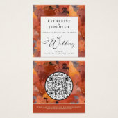 QR Code Moderne Terracotta Boho Hochzeitseinladung (Vorne & Hinten)
