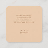 QR Code Moderne Terracotta-Karte Quadratische Visitenkarte (Rückseite)