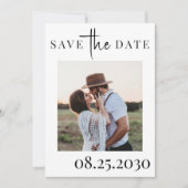 QR CODE Moderne Typografie Foto Hochzeit Save The Date (Vorderseite)