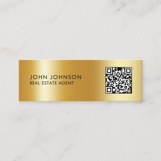 QR-Code moderne Visitenkarte im Miniformat (Vorderseite)