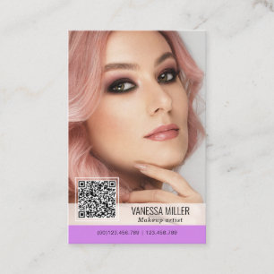 QR Code Moderne Visitenkarten für Makeup-Künstle Visitenkarte