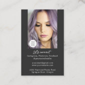 QR Code Moderne Visitenkarten für Makeup-Künstler Visitenkarte (Rückseite)