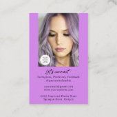 QR Code Moderne Visitenkarten für Makeup-Künstler Visitenkarte (Rückseite)