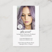 QR Code Moderne Visitenkarten für Makeup-Künstler  Visitenkarte (Rückseite)