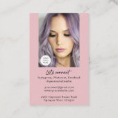 QR Code Moderne Visitenkarten für Makeup-Künstler Visitenkarte (Rückseite)