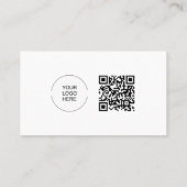 QR-Code Moderne Vorlage Eleganter Barcode-Trend Visitenkarte (Rückseite)