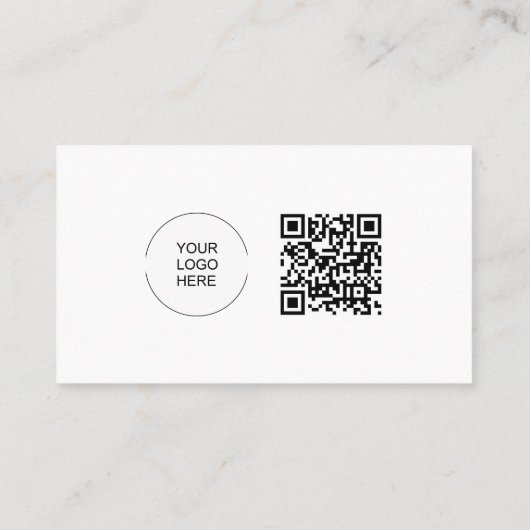 QR-Code Moderne Vorlage Eleganter Barcode-Trend Visitenkarte (Rückseite)