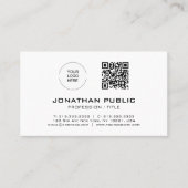 QR-Code Moderne Vorlage Eleganter Barcode-Trend Visitenkarte (Vorderseite)
