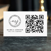 QR-Code Moderne weiße Notarkarte Visitenkarte