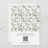 QR Code Moderne Wildblume Botanische Blumenhochzei Einladung (Rückseite)