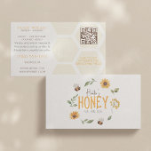 QR Code Moderner Honeybeere Wreath Apiarist Beekee Visitenkarte