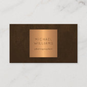 QR CODE Moderner metallischer Luxus beruflich Visitenkarte (Vorderseite)