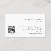 QR CODE Moderner minimalistischer beruflicher Basi Visitenkarte (Vorderseite)