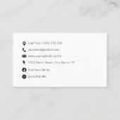 QR-Code Moderner Minimalistischer Zeitrahmen Visitenkarte (Rückseite)