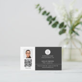 QR-Code Moderner Netzwerkmanager Foto Business C Visitenkarte (Stehend Vorderseite)