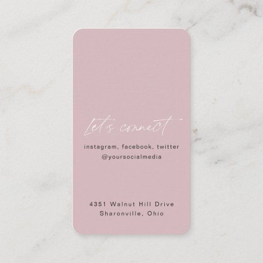 QR-Code Moderner Schminkkünstler vertikal Visitenkarte (Rückseite)