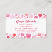 QR Code Moderner, trendiger Abstrakter Kosmetologe Visitenkarte (Rückseite)