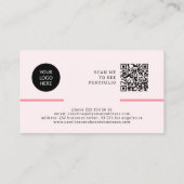 QR CODE Modernes beruflich-minimalistisches Logo-F Visitenkarte (Rückseite)