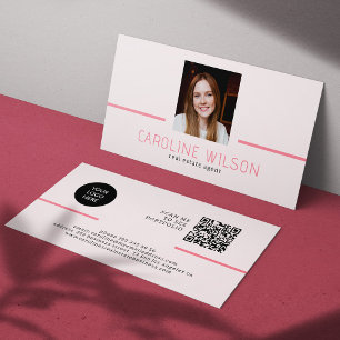 QR CODE Modernes beruflich-minimalistisches Logo-F Visitenkarte