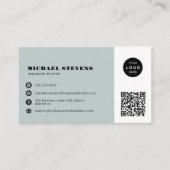 QR-Code Modernes berufliches benutzerdefiniertes L Visitenkarte (Vorderseite)