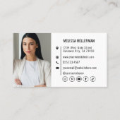 QR-Code Modernes Berufliches Foto für Ihr Logo Visitenkarte (Rückseite)