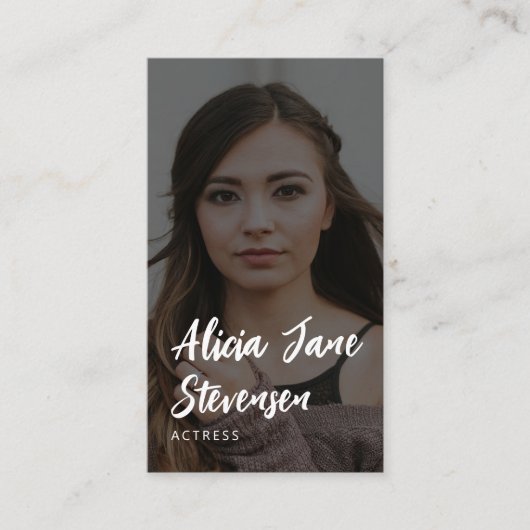 QR CODE Modernes berufliches Foto Visitenkarte (Vorderseite)