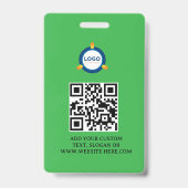 QR-Code | Modernes Black Business-Logo Ausweis (Rückseite)