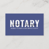 QR-Code | Modernes Blue Mobile Notary Public Visitenkarte (Vorderseite)