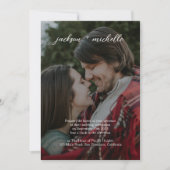 QR-Code | Modernes Budget Foto Script Hochzeit Einladung (Vorderseite)