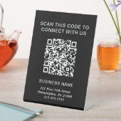 QR-Code Modernes Business Black Sockelschild (In Situ)